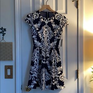 Navy pattern dress